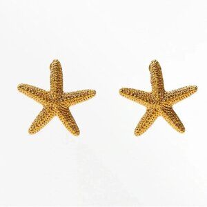 Star Gold Starfish Earrings